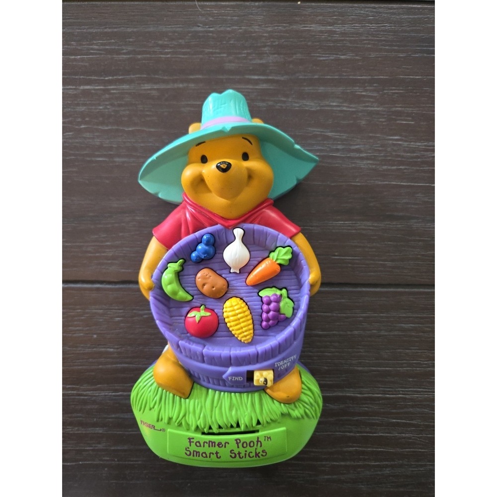 VINTAGE 1997 WINNIE POOH SMART STICKS FARMER POOH GREEK ED TIGER ELECTRONICS